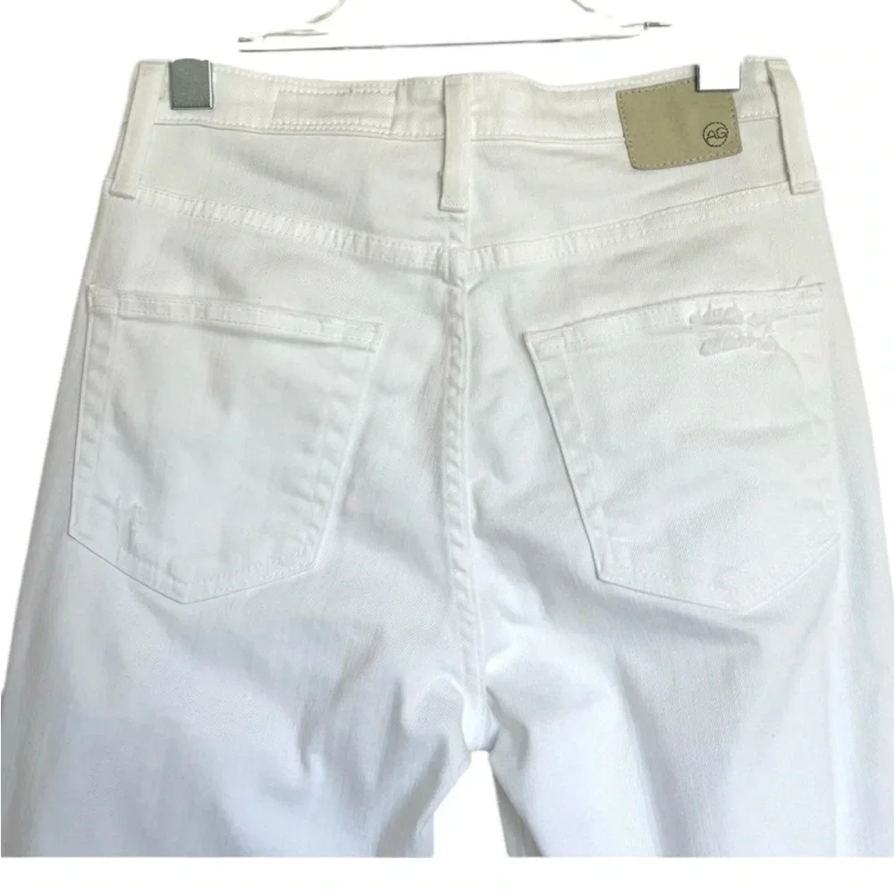 AG the Phoebe white raw hem jeans in excellent like-new condition size 25